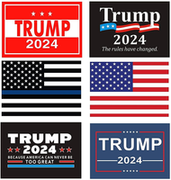 Patriotic Reflective Stickers,6 Pack 3×5 inch Donald Trump 2024 & USA Flag Waterproof Decals, Compatible with Bumper, Laptops,Travel Cases, Truck, Cars and Boats. American Flag Decal Stickers for Window Décor