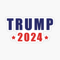 Donald Trump 2024 Red Stars Sticker
