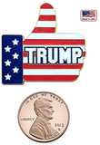 CandiSen Donald Trump Thumbs Up Pin  - Made in USA - President Trump Gift, Metal Enamel Button on American Flag