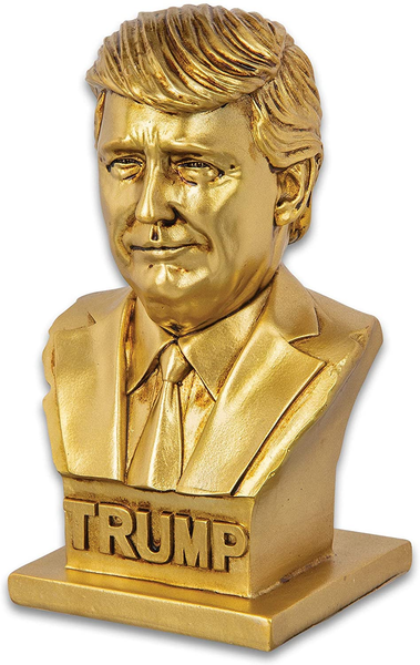 Gold President Donald Trump Bust - Crafted of Polyresin