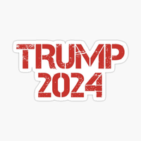 Trump 2024 Red Stencil Print Sticker