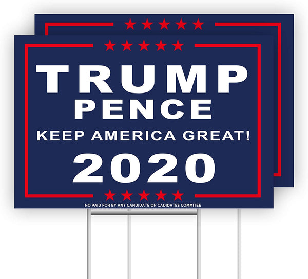 Donald Trump 2020 Yard Sign w/  Sticker