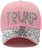 Trump 2020 MAGA Keep America Great Bling Rhinestone Hat