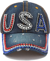 Trump 2020 MAGA Keep America Great Bling Rhinestone Hat