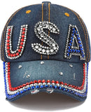 Trump 2020 MAGA Keep America Great Bling Rhinestone Hat