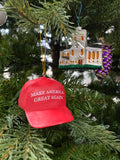 Red Make America Great Again Hat MAGA Christmas Ornament