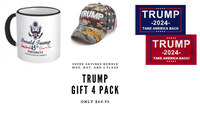 Donald Trump 2024 Bundle Includes 1 Mug, 1 Hat, and 2 Flags