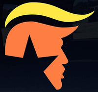 President Donald Trump Funny Hair Flag Decal Sticker