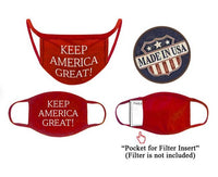 Red Trump Keep America Great Cotton Face Mask