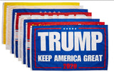 Variety Pack of 8 Trump Flags 3x5'