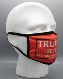 Red Keep America Great & Thin Blue Line Flag Reversible 2 Sided Face Mask