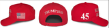 The Official Red Make America Great Again Hat with 45 on side Trump Wears