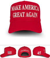 The Official Red Make America Great Again Hat with 45 on side Trump Wears