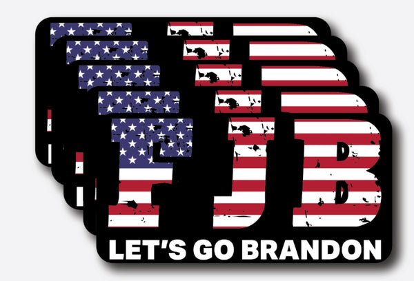 5 Pack - FJB - Let's Go Brandon Bumper Stickers Trump 2024 - HOT SELLER