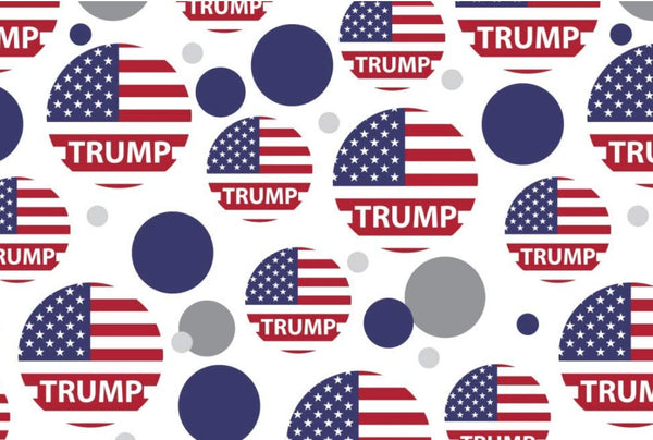 President Trump American Flag Wrapping Paper