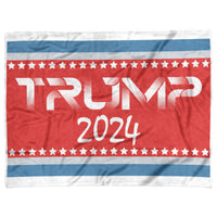 Trump 2024 Fleece Blanket Choose Sherpa or Fleece