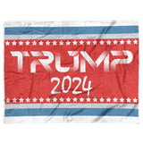 Trump 2024 Fleece Blanket Choose Sherpa or Fleece
