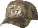 Jesus Is My Savior Trump Is My President Kryptek Duck Camo Embroidered Hat