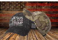 Jesus Is My Savior Trump Is My President Kryptek Duck Camo Embroidered Hat