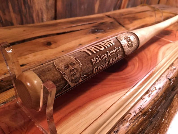 Super Collectible Engraved President Trump Mini Baseball Bat