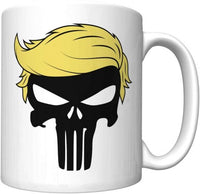 DONALD TRUMP PUNISHER  SKULL COFFEE MUG