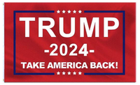 Red Trump 2024 Take America Back Flag 3x5 Feet