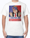 Trump Middle Finger One for Biden and one for Harris T-Shirt