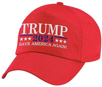 Red President Trump Embroidered Baseball Hat