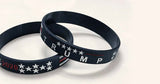 Black Trump 2020 Silicone Rally Bracelets - Pack of 10
